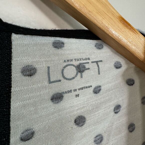 SALE! Cream LOFT Polka Dot Tank Blouse Size M VGUC - Picture 5 of 5